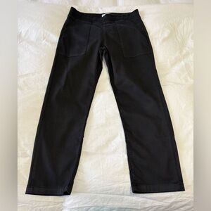 Women's Black Cropped Straight-Leg Pants